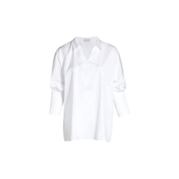 Dylan XS White Cotton Tunic Shirt By Harshman Womens Work Wear Executive Wear - Picture 1 of 6